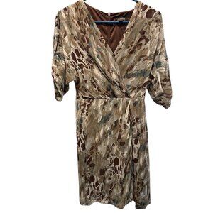 Adrianna Papell Dress Faux Wrap Size 6